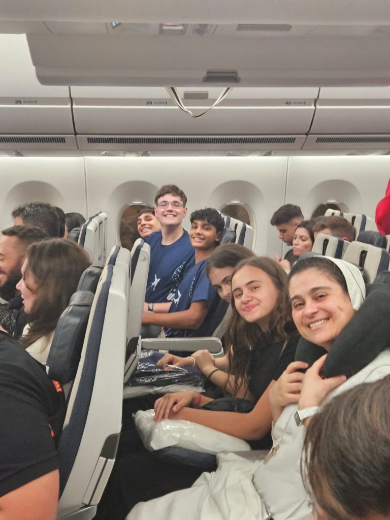 Intercambio para suiça - dentro do aviao