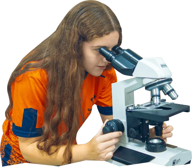 Aluna Microscópio Competências